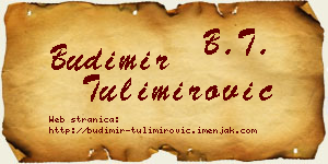 Budimir Tulimirović vizit kartica